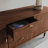 Corrigan Studio Mandea 63" Walnut Wood Sideboard with 3 Drawer Mid Century Modern