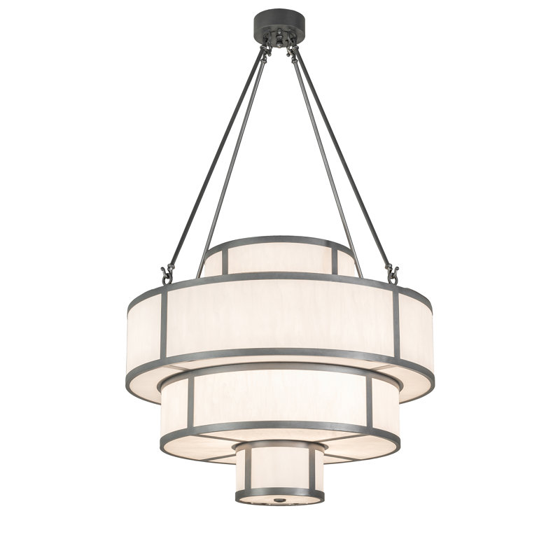 Jayne 12 - Light Pewter Geometric Pendant