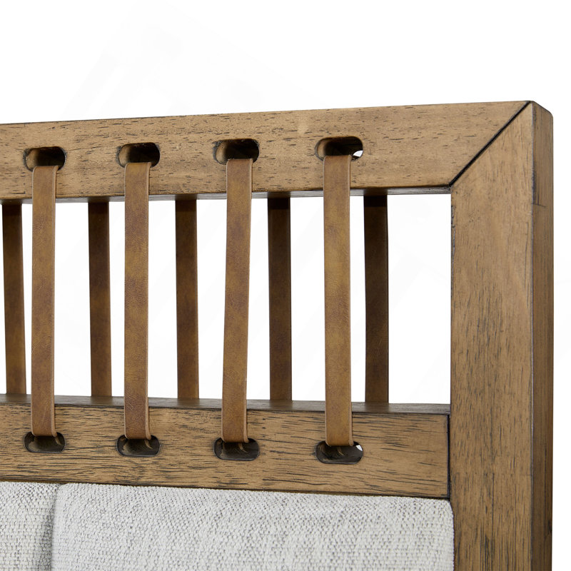 Queen Upholstered And Strap Panel Bed