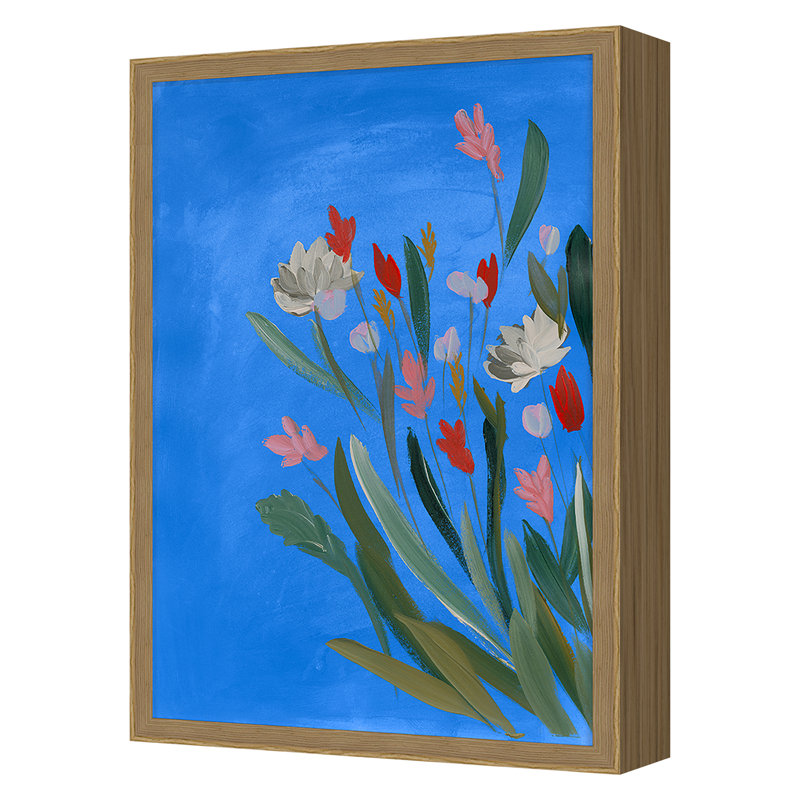 Meadow 3 Print by Jo Stearns, Oak, No, 36" H x 25" W x 2.38" D