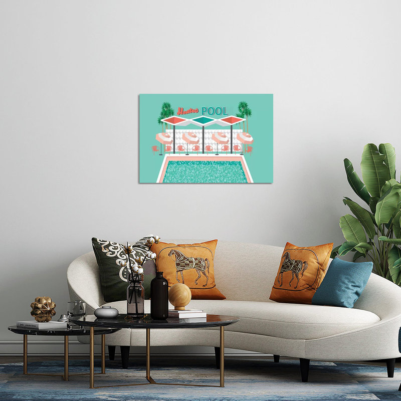 «Vintage Pool» par Jen Bucheli, impression sans cadre, H 16 po x l 24 po x P 0,25 po