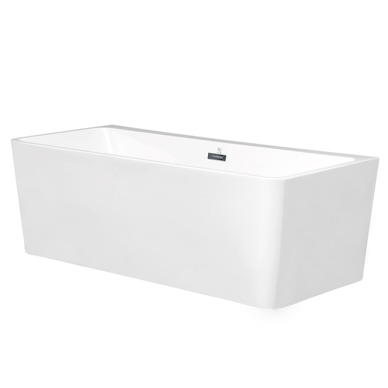 Baignoire de trempage en acrylique autoportante L 63 po x l 29 po