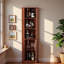 Grande armoire de coin avec espace de rangement et porte perforée en métal
