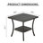 Square Metal Outdoor Side Table , 23.6'' in. W 23.6'' in. D-729290625