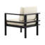 Sièges de patio de 27,7 po, structure en aluminium, coussins, chaise au design épuré pour une utilisation à l'extérieur, construction, coussin, espaces élégants