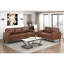 Causeuse rembourrée en similicuir chocolat moderne-656313170-656313171