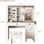 Meuble-lavabo avec miroir coulissant et lumières