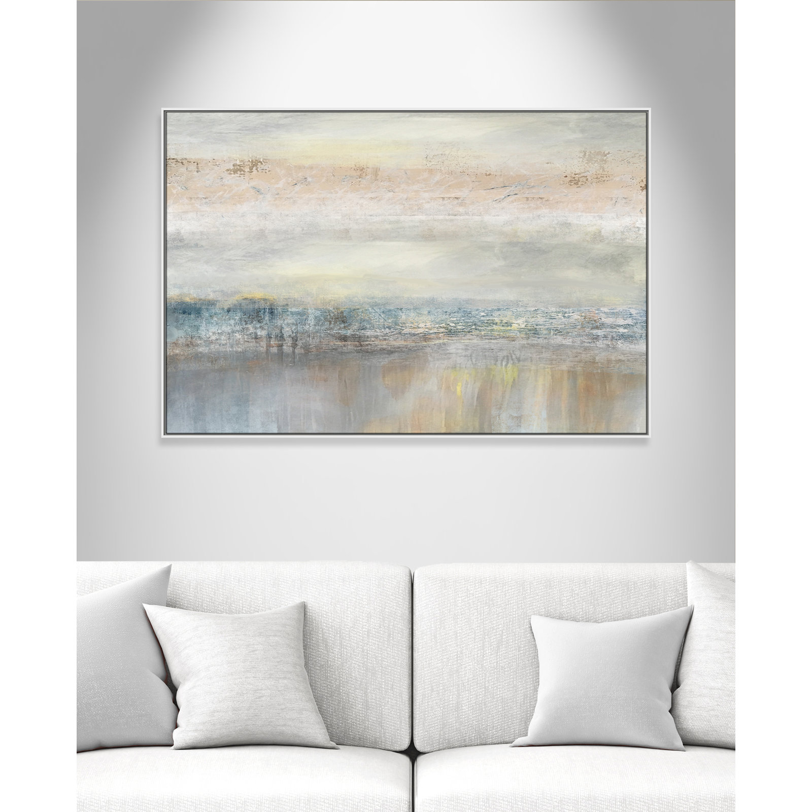From A Distance by Nan - Painting Print, Picture Framed Canvas, 41.5" H x 61.5" W, Espresso