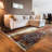 Crittenden Modern Abstract Rust and Blue Area Rug with Short Fringe-26348565