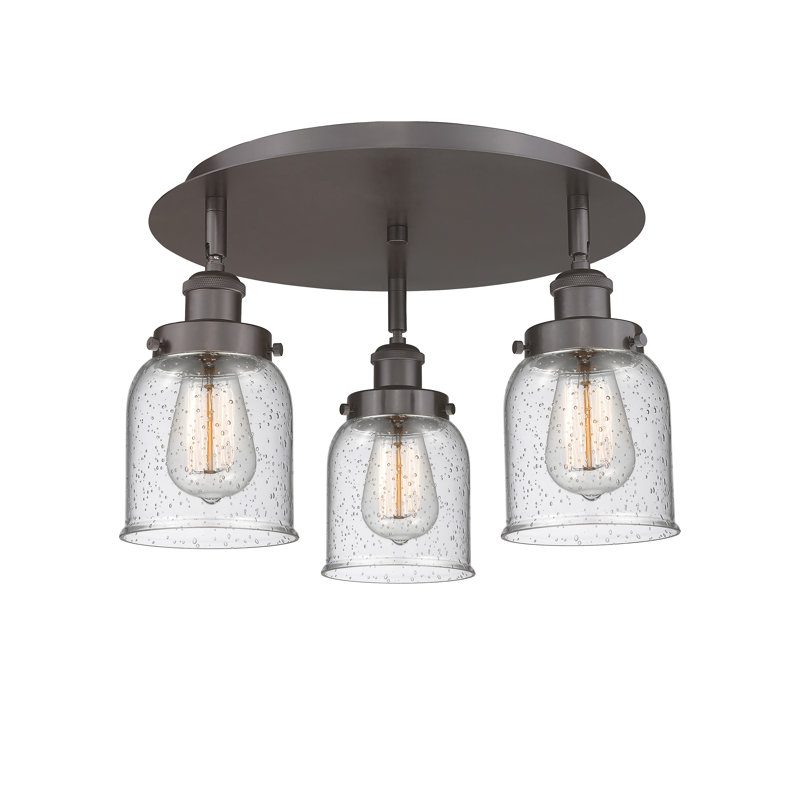 Bejtullah Glass Flush Mount, Seedy, Oil Rubbed Bronze