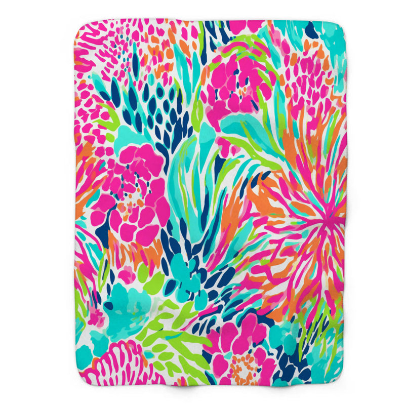 Motif de balise maritime - 1 pièce Sherpa Premium, L 50 po x L 60 po, Motifs d'animaux chics