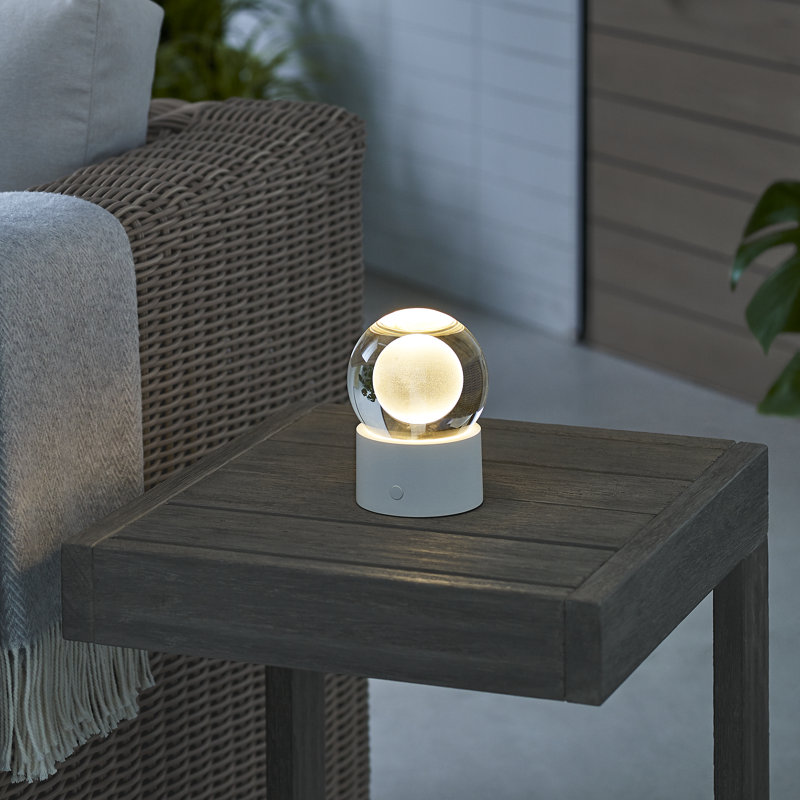 Mina Accent Rechargeable Table Lamp, Matte White