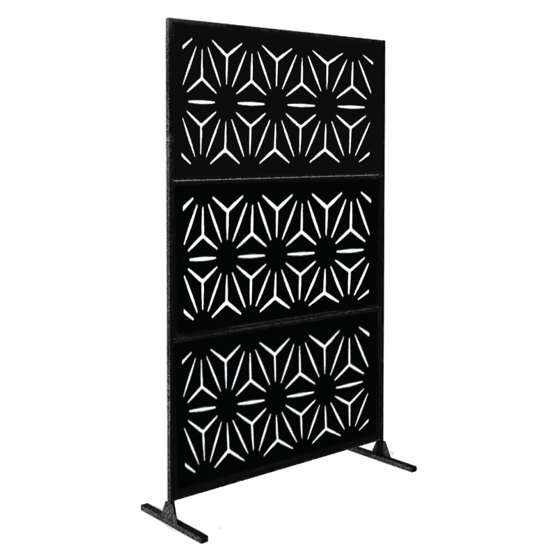 1.2m x 1.9m Privacy Fence, Black