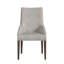 Chaise de salle à manger Borgen avec tissu gris brun moyen (2 par boîte)