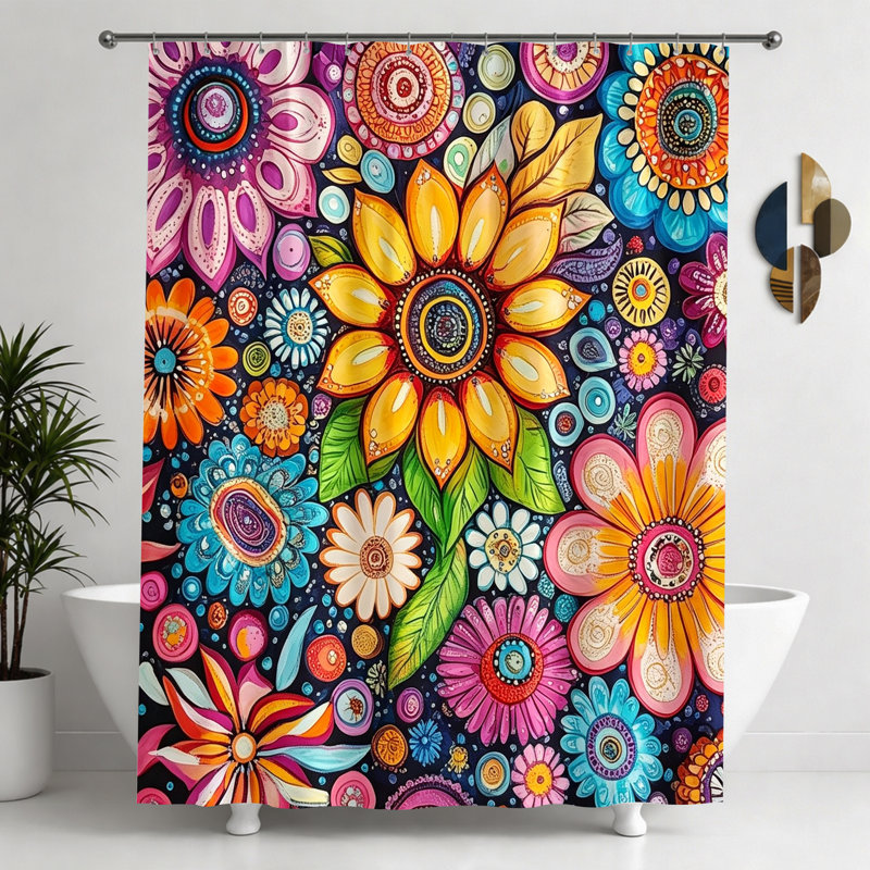 Shower Curtains with Hooks Included