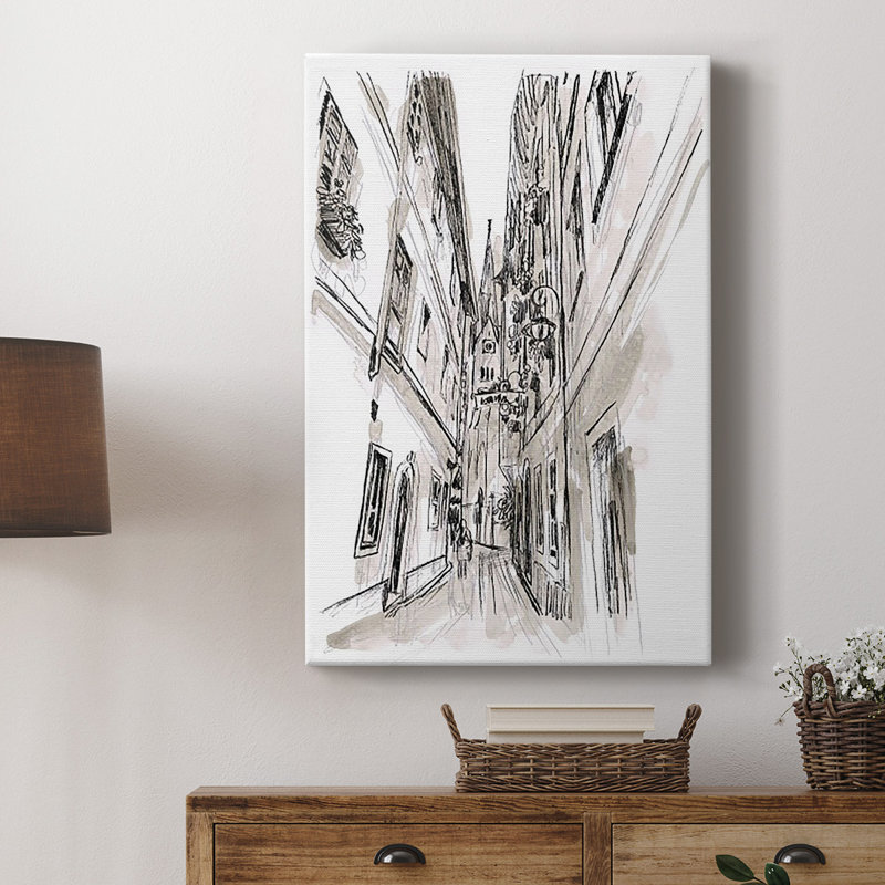 «Europe Street Sketches III», reproduction sur toile, H 60 po x l 40 po x P 1 po