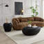 Ensemble de 2 tables basses elliptiques en fibre de verre pour le salon-355150452