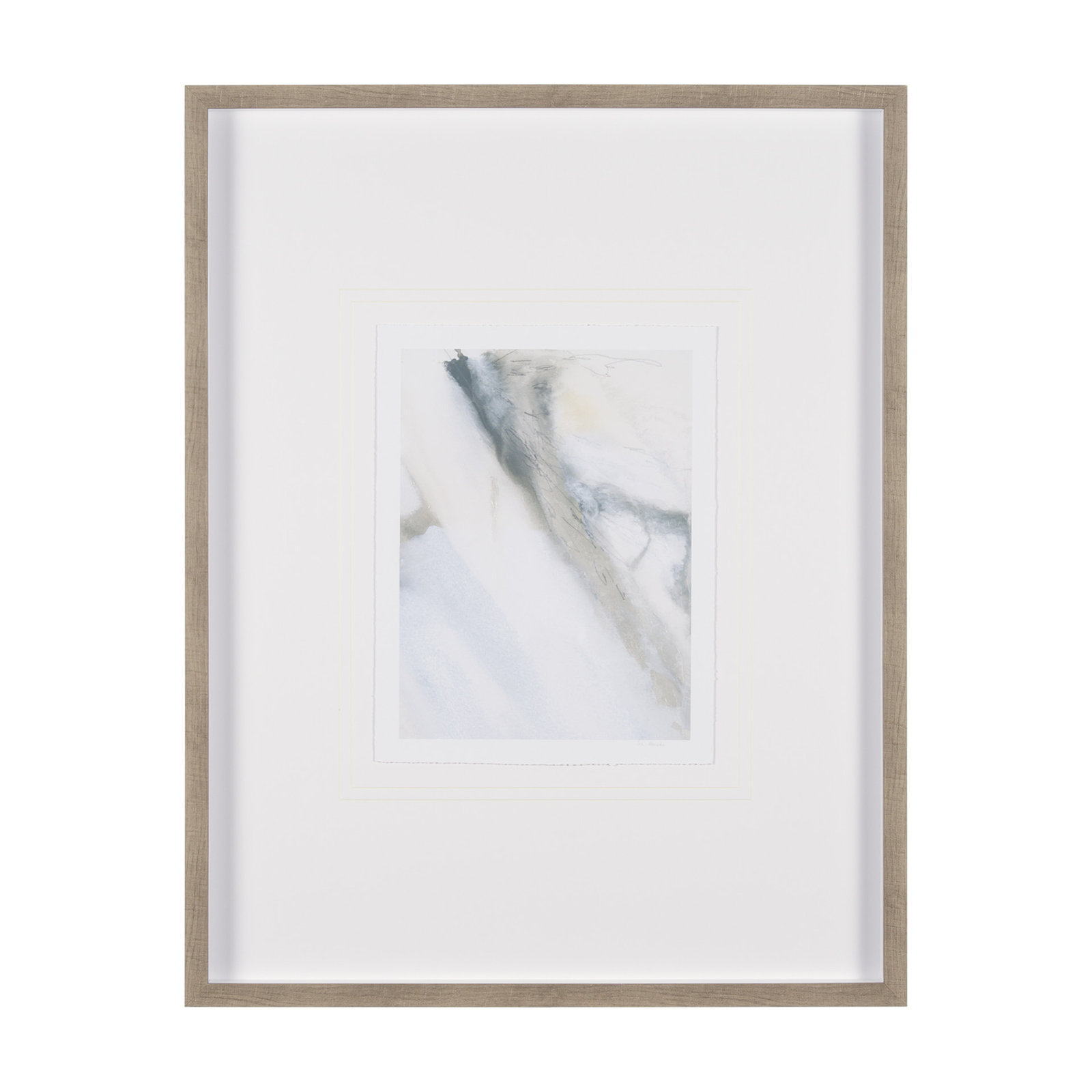 Retreating "Tide I" Print by Ira Havuka, Gray, Retreating Tide II, 37.5" H x 9.5" W 