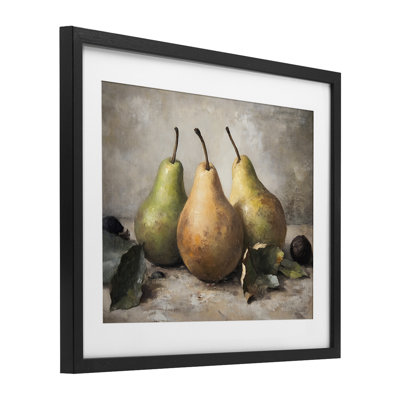 Pear Still Life Setting Framed Print Under Glass, design by Franklyn Gregory
