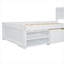Lit plateforme simple avec tiroir et deux tablettes-260991061