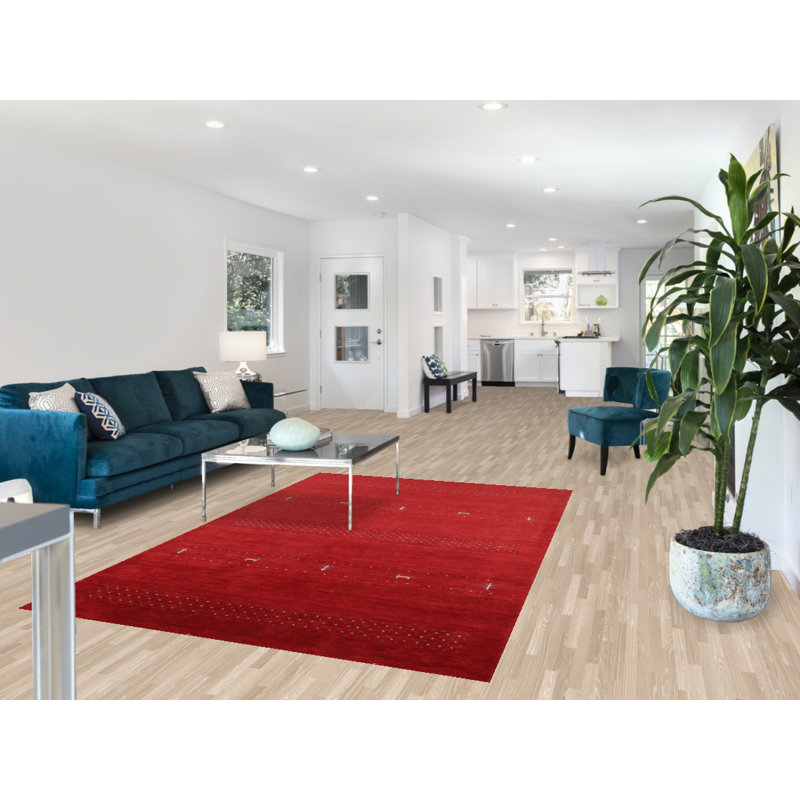 Tapis rouge Gabbeh 5 x 8
