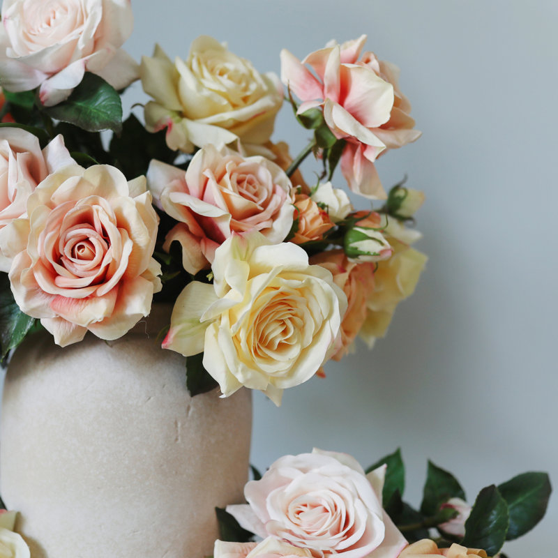 Rose Faux Floral, White