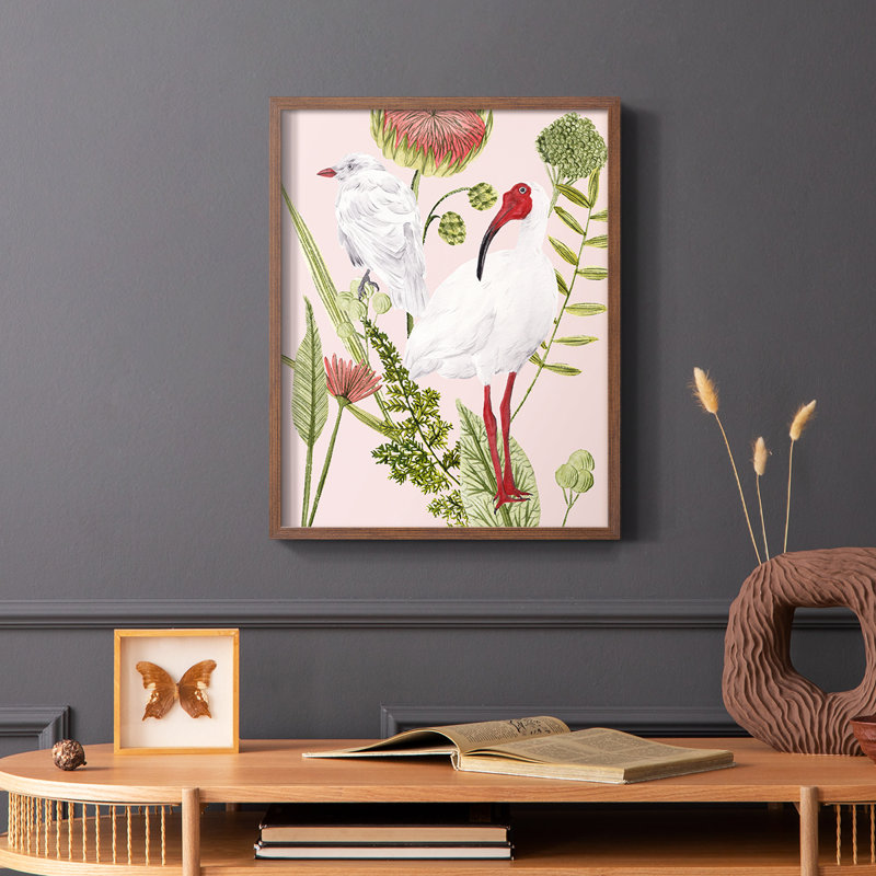 Birds in Motion II, reproduction encadrée - bois massif, Brun, H 14 po x l 11 po