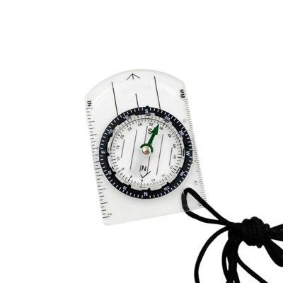 Acrylic Compass Outdoor Transparent Mini Acrylic Scale Compassed Map Scale Lanyard Northes Pointer