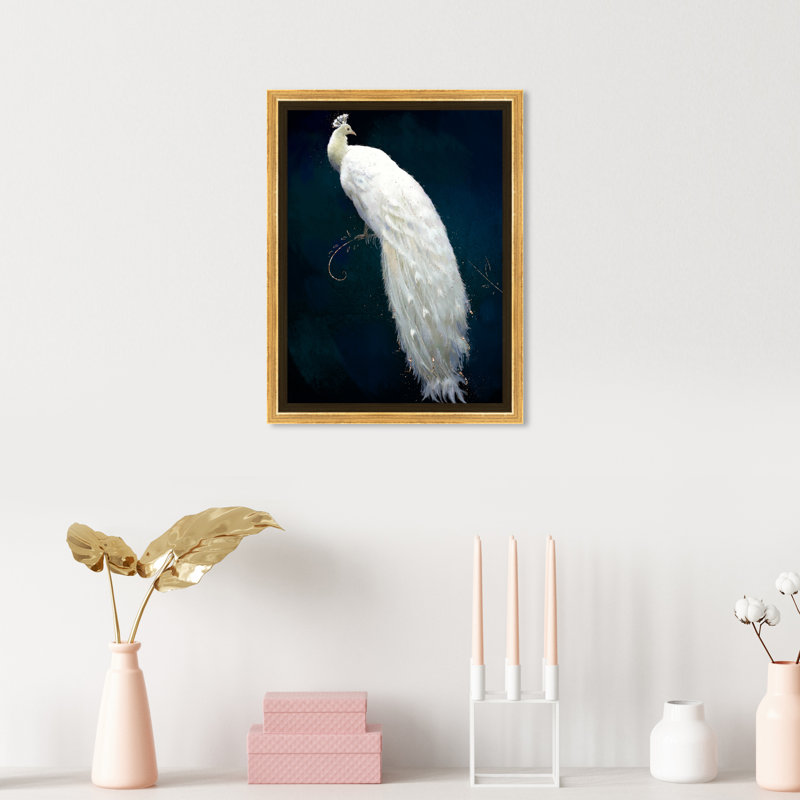 Habillé de plumes - impression, Toile avec cadre photo, H 30 po x l 20 po, Doré