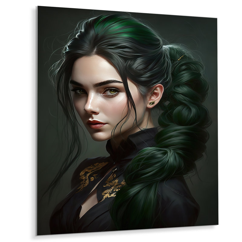 " Woman With Long Updo ", 20" H x 12" W x 1" D