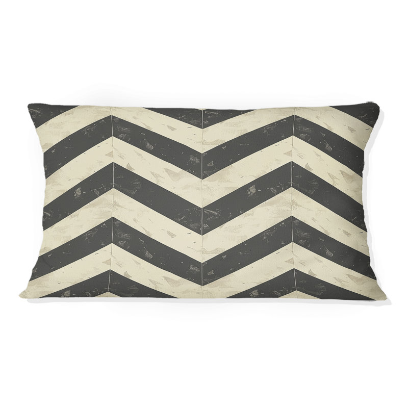 Motif lombaire à chevrons Glam, Noir / Beige