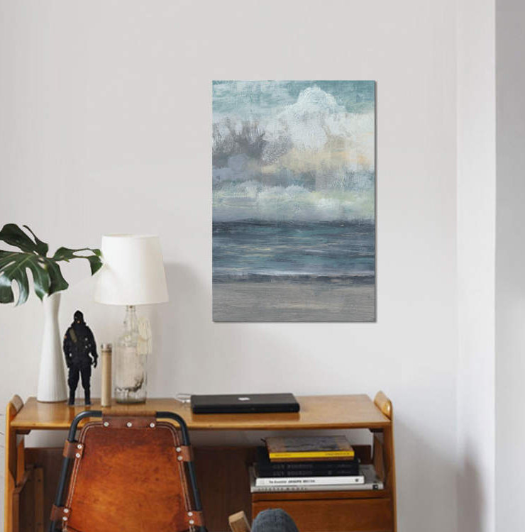 «Beach Rise II» par Jennifer Goldberger - reproduction imprimée, H 40 po x l 26 po x P 1,5 po, Toile tendue