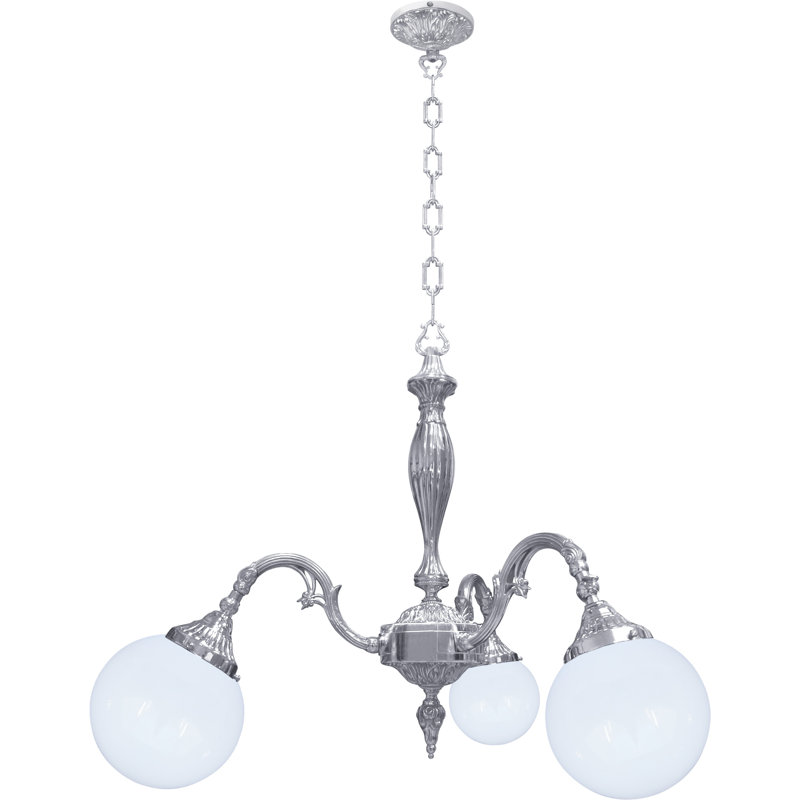 Esparto 3 - Light Candle Style LED Chandelier, Bright Chrome