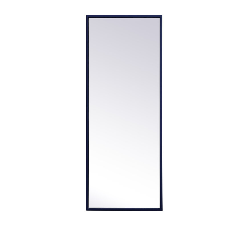 Miroir mural Sabine, 36 po x 14 po, Bleu