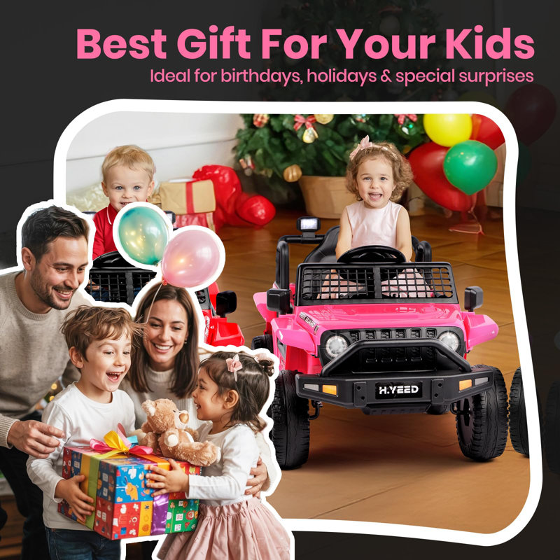 JooliH Battery Powered Ride On with Remote Control, Pink