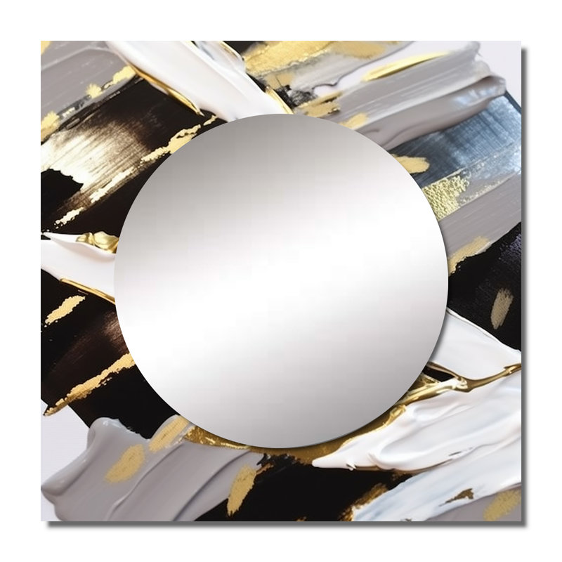 Kimika - Grand miroir carré abstrait pour décoration murale, 29 po x 29 po