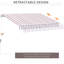 Auvent rétractable 10 pi x 8 pi - Parasol de patio avec manivelle et toile d'eau, cadre en aluminium pour terrasse de terrasse, abri à café rayé 10 pi x 8 pi, terrasse d'eau, balcon, rayure