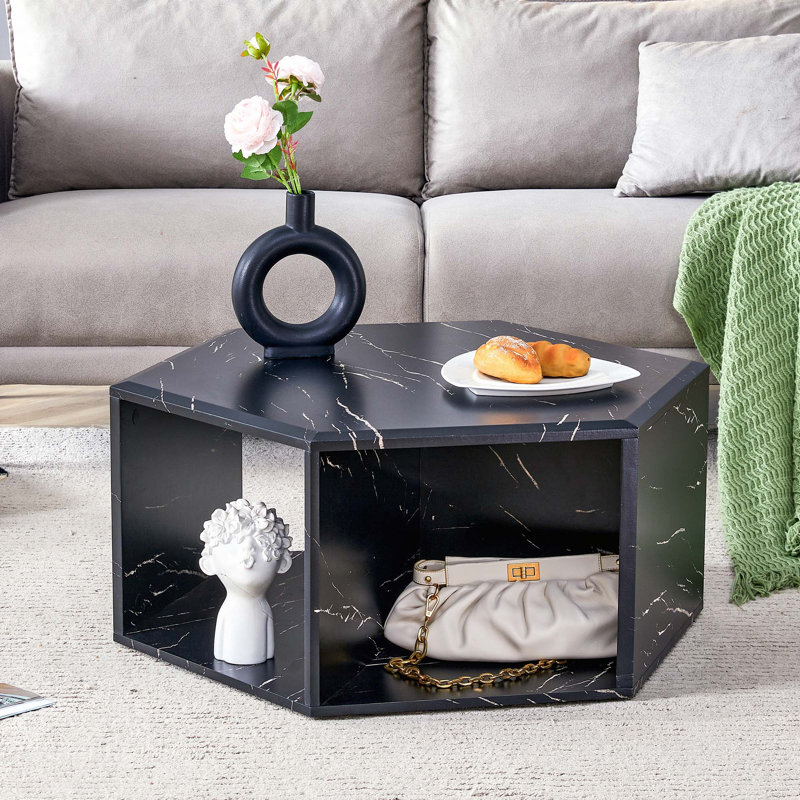 Table basse, H 14 po x L 32,5 po x l 27 po, Noir