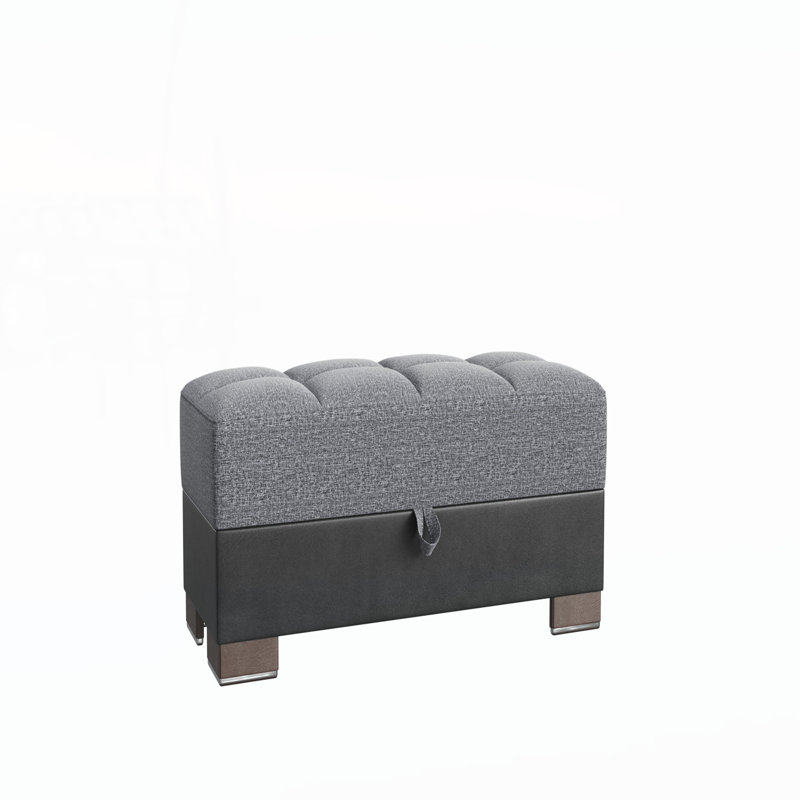 REPOSE-PIEDS, Gris clair / chenille grise