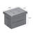 Folding Faux Leather Storage Ottoman With Side Pockets & Handles-2093525002