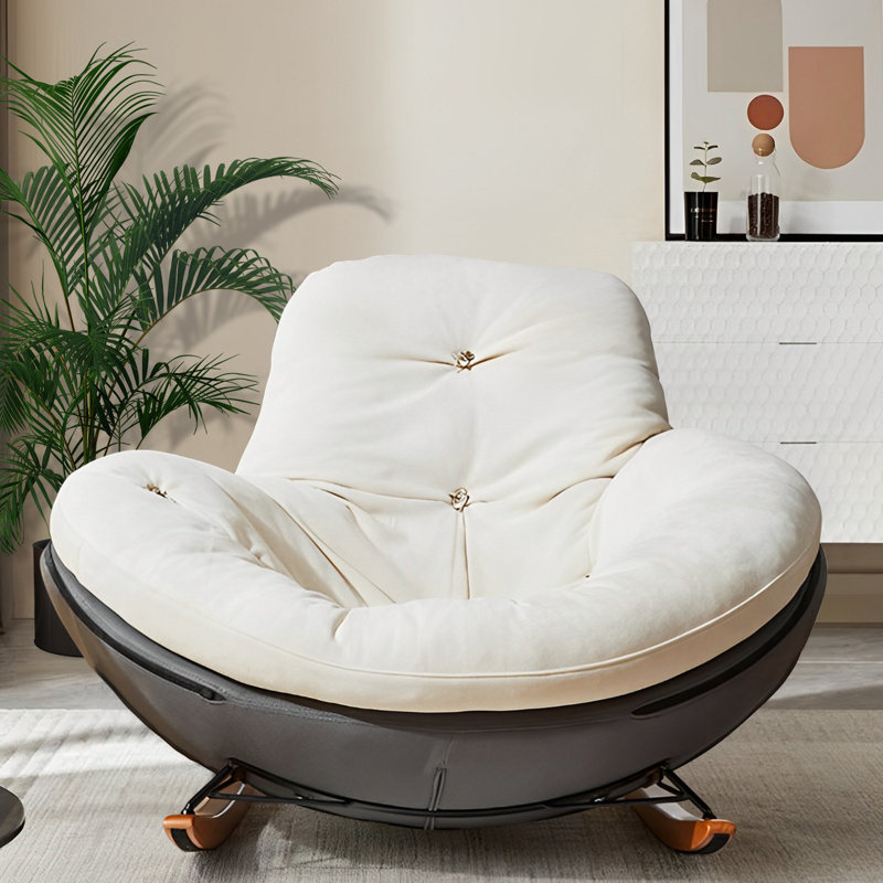 Chaise berçante moderne rembourrée