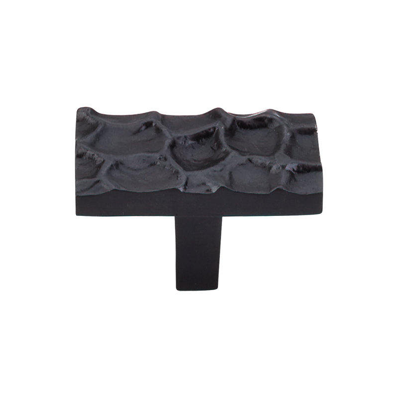 Cobblestone 1 7/8" Length Rectangle Knob, Coal Black