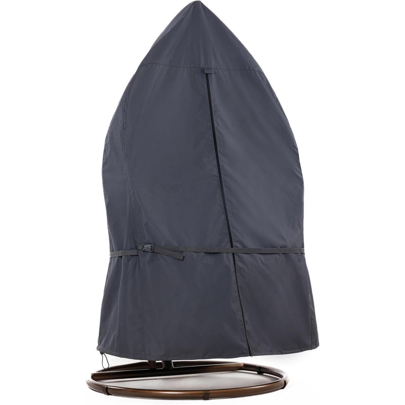 Waterproof Outdoor Patio Egg Chair Cover: Latest Rip-Stop Fabric, 3-Year Warranty - 70'' H X 45'' W X 45'' D, Gray