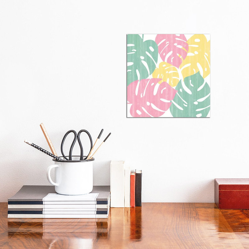 Monstera Bright On White II by Sarah Adams - Wrapped Canvas Gallery-Wrapped Canvas Giclée, 30.48 cm H  x 30.48 cm W