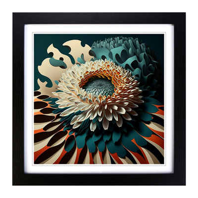 Chrysanthemum Constructivism - Framed Print