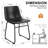 Evre Bar Stools Set of 2, PU Leather Counter Height Bar Stools,  Modern Barstools with Metal Legs and Footrest, Urban Armless Dining Chairs with Backrest for Kitchen Island-1061814482-1064943645
