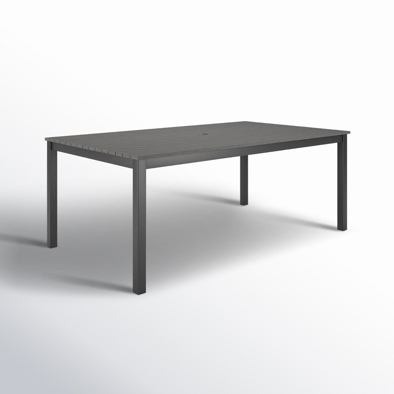 Townsend Outdoor Rectangular Patio Dining Table, 41" W x 72" L x 29" H, Gray
