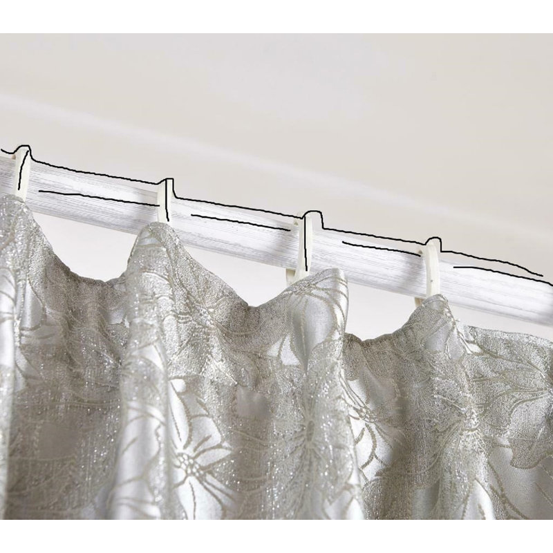 Pedoulas Room Darkening Curtain, 228cm Width x 183cm Drop, Silver/Grey