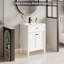  Meuble-lavabo moderne autoportant de 24 po de style Mid-Century avec lavabo en céramique, robinet et peinture écologique respectueuse de la main-1469327194