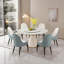 Table de salle à manger moderne 59,05 "en pierre artificielle avec plateau rond 31,5"-86184918-86184916